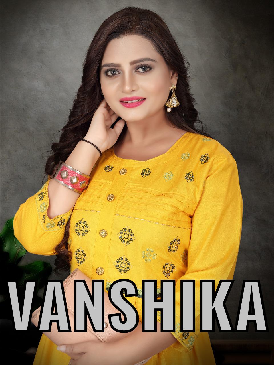 Vanshika 001 Fancy Ethnic Wear Embroidery Kurti Collection